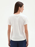 T-shirt bianca con stampa 'The Devil Wears Prada' in cotone