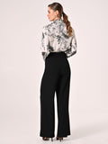 Pantaloni Ampi in Cadi Nero