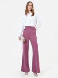 Pantalone a palazzo rosa antico in scuba crepe