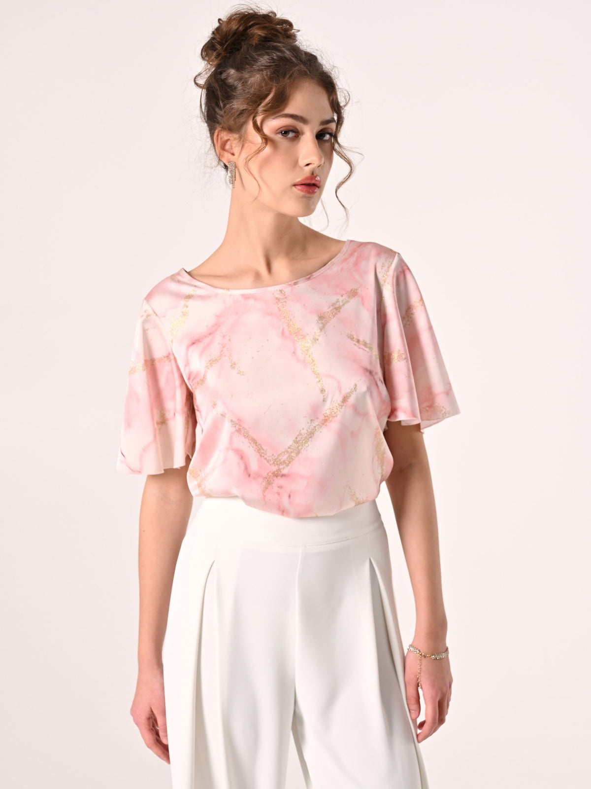Blusa Marmorizzata Rosa