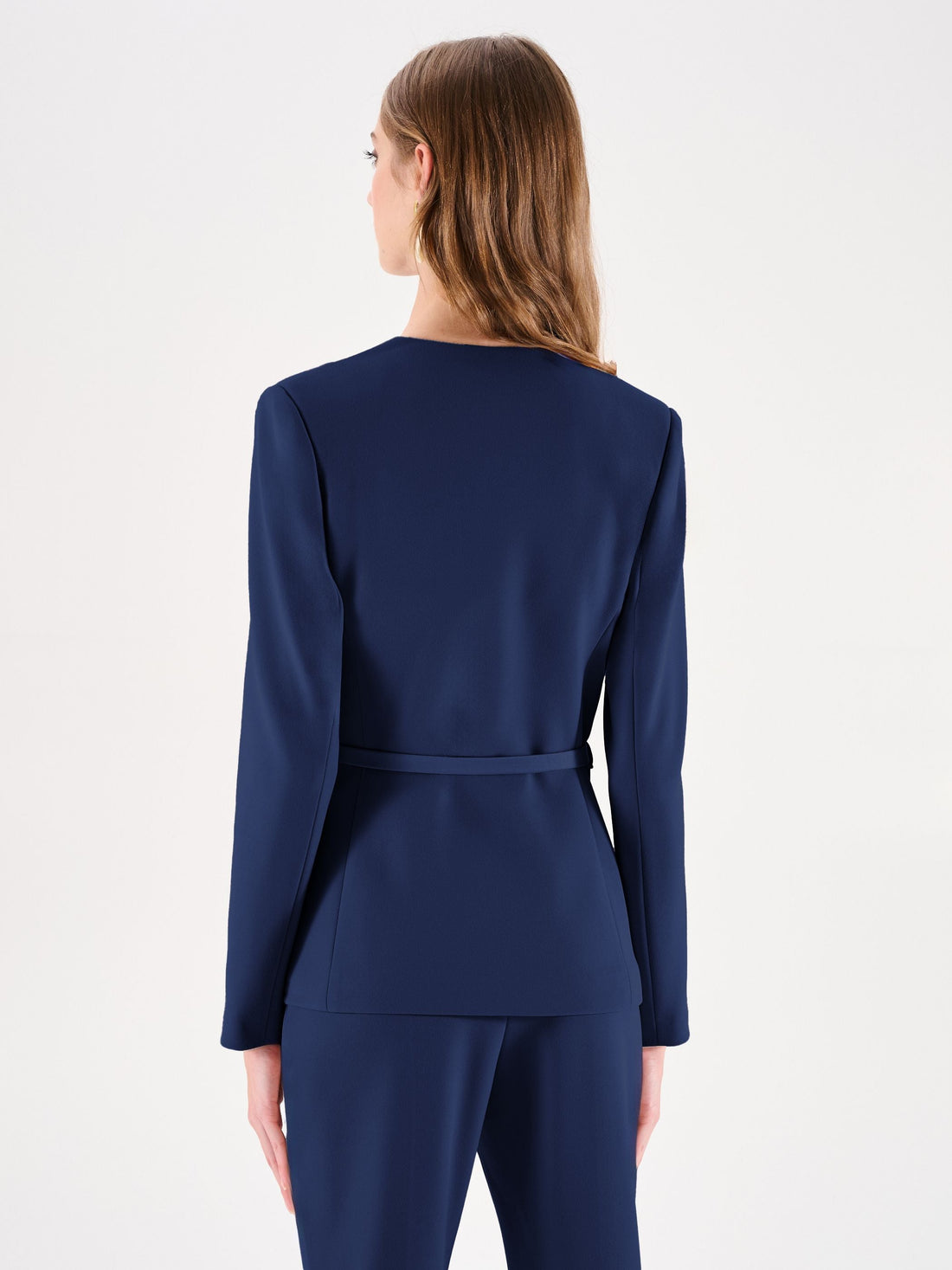 Giacca blu con cintura
