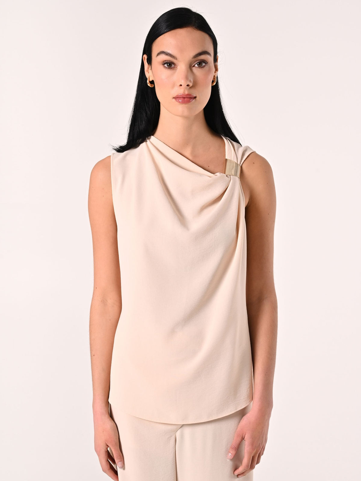 Top Beige effetto Goffrato