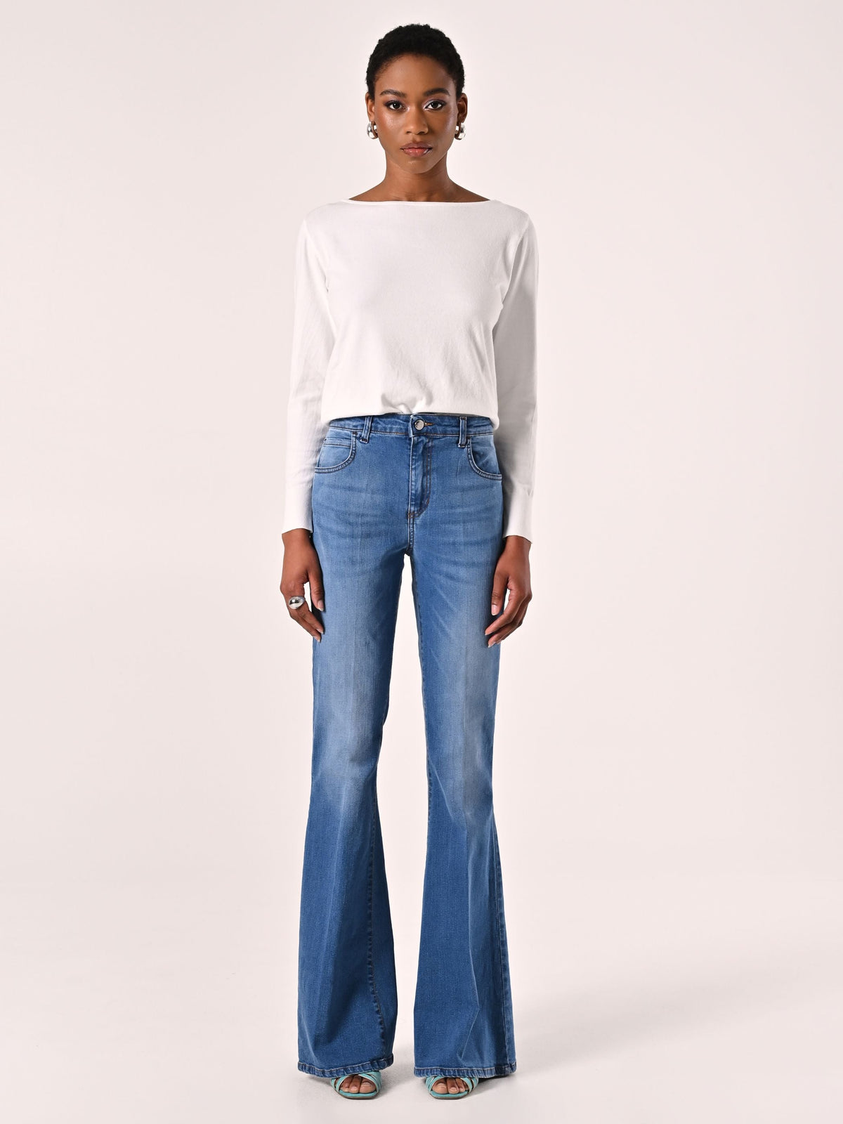 Jeans Flared Lavaggio chiaro