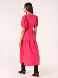 Abito Fuxia in Misto Cotone