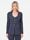 Giacca blazer blu navy in punto milano
