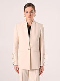 Giacca Beige in Tessuto Tecnico
