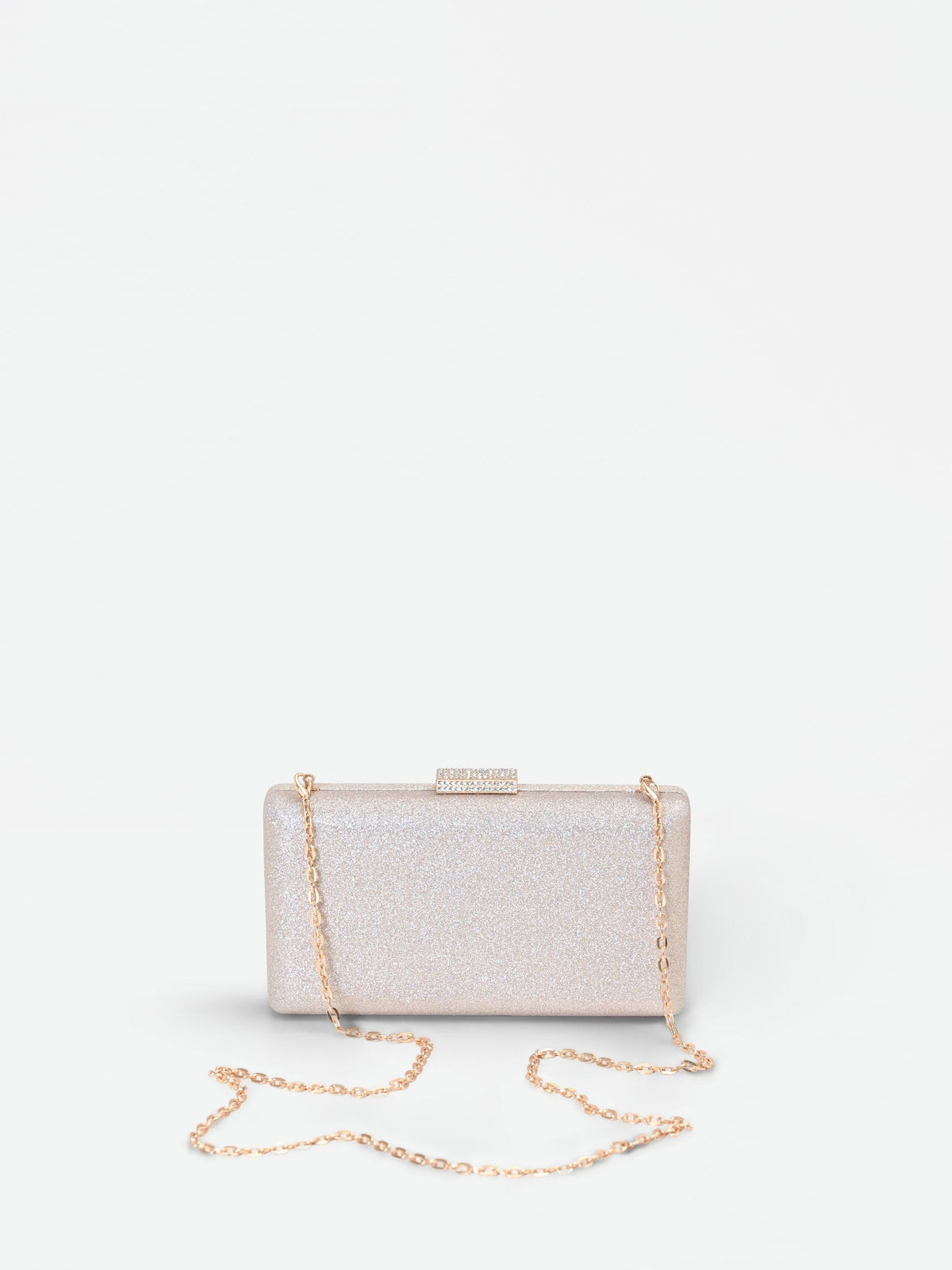 Clutch Oro Glitter con chiusura Gioiello