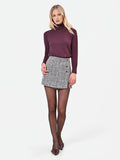 Gonna pantalone grigio con fantasia check