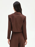 Giacca blazer cioccolato con bottoni design