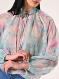 Blusa stampa Palme