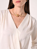 Blusa a Maniche Lunghe Bianca