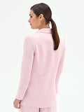 Blazer monopetto rosa pastello in cadi