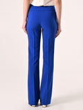Pantaloni in Tessuto Tecnico Blu Cina con Fascione in Vita