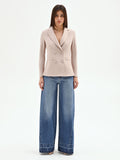 Giacca doppiopetto tortora beige