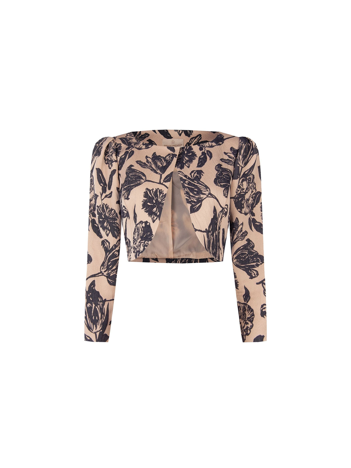 Giacca corta aperta jacquard