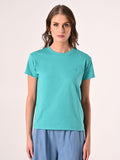 T-Shirt in Cotone Verde Acqua