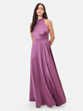Abito Lungo Rosa Antico con scollo Halter