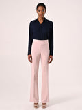 Pantaloni in Tessuto Tecnico Rosa Chiaro con Fascione in Vita