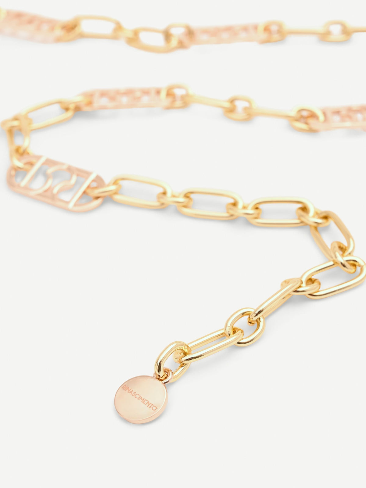 Cintura a catena oro con logo