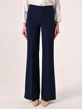 Pantaloni Palazzo in Tessuto Tecnico Blu