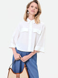 Camicia boxy bianca con tasche