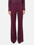 Pantalone Studio flare bordeaux in tessuto tecnico
