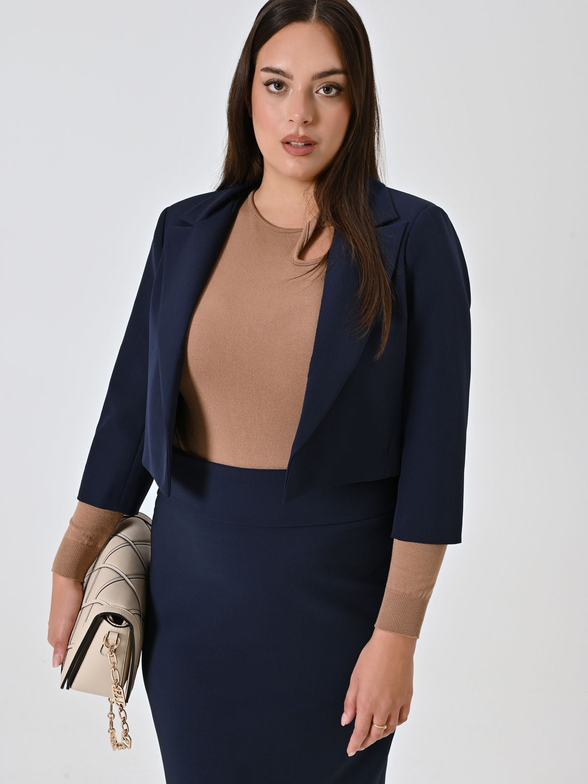 Giacca Corta Curvy Blu