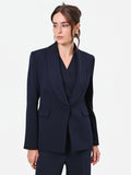 Giacca Studio monopetto gessata blu navy