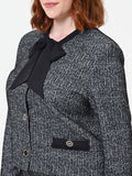 Giacca Curvy in bouclé nera