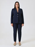 Giacca Curvy Due Bottoni Blu