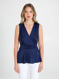 Top in Raso Blu