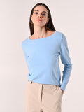 Maglioncino scollo Barchetta Azzurro