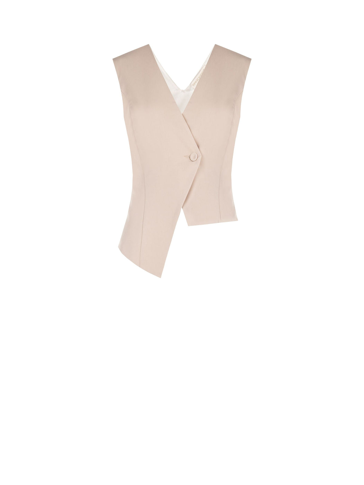 Gilet asimmetrico tortora beige