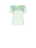 Blusa verde menta in tessuto fluido