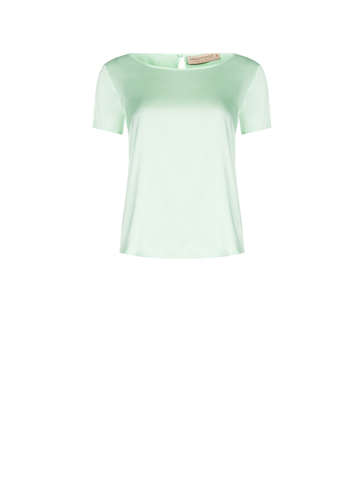 Blusa verde menta in tessuto fluido
