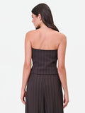 Top bustier gessato testa di moro Giorgia Palmas X Rinascimento