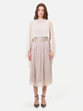 Cappa foulard in georgette beige chiaro
