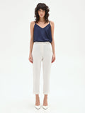 Pantalone dritto panna bianco
