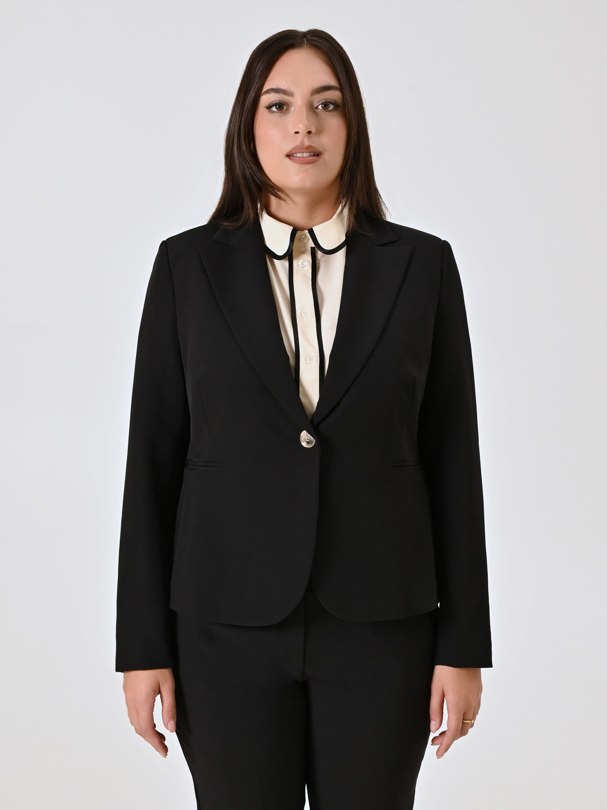 Giacca Curvy Monobottone Nera