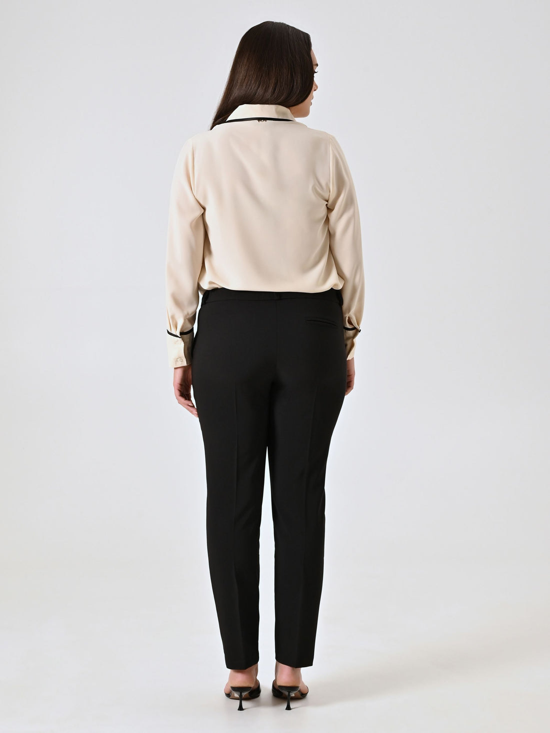 Pantaloni Curvy Straight Neri