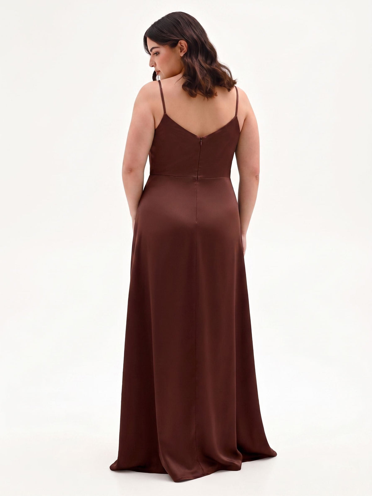 Abito Lungo Curvy con Corpino Drappeggiato
