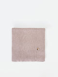 Sciarpa in maglia a costine tortora beige con punti luce