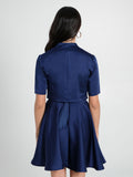 Coprispalle in Raso Strutturato Blu
