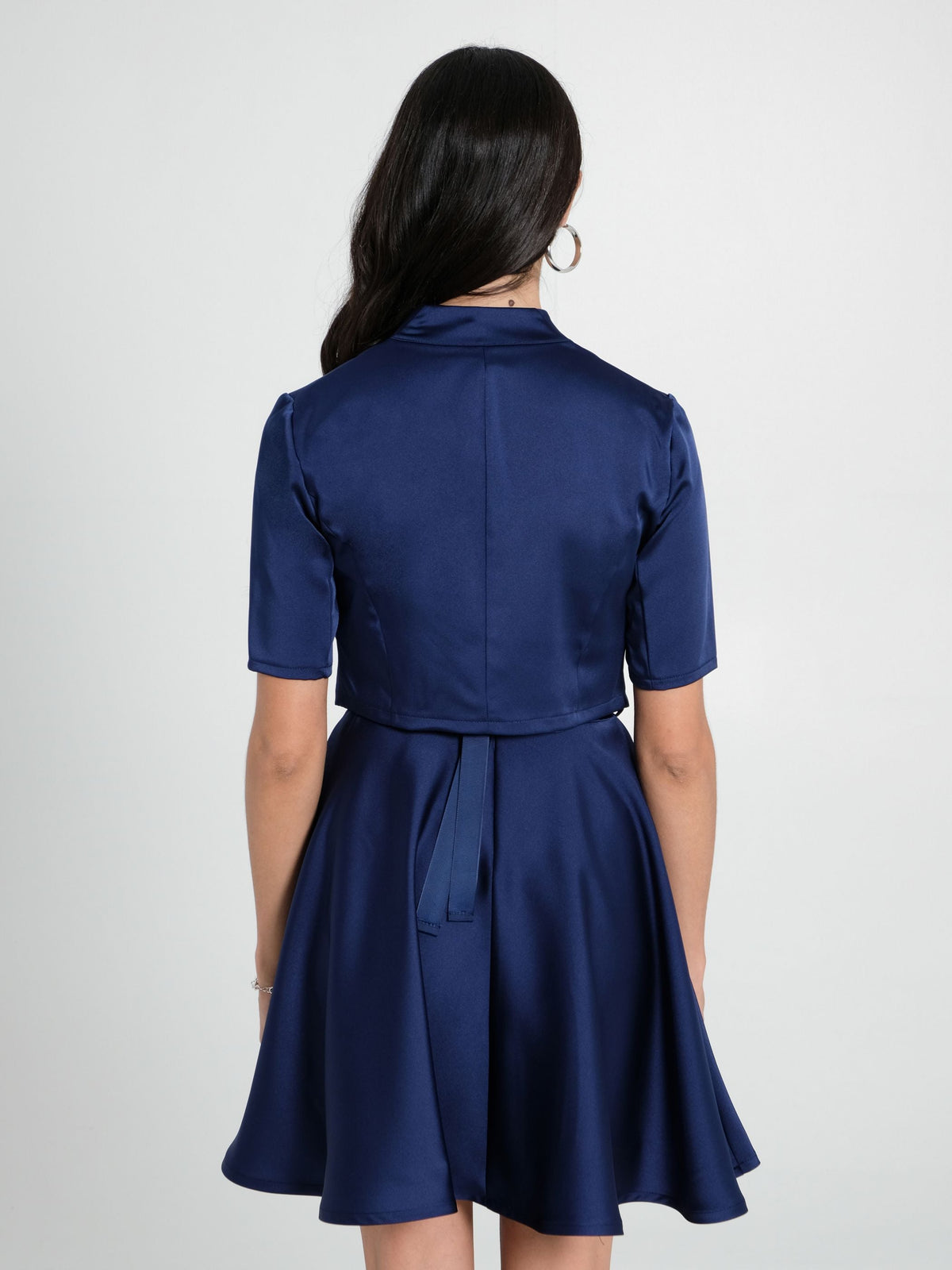 Coprispalle in Raso Strutturato Blu