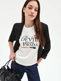 T-shirt in cotone 'The Devil Wears Prada' stampa rossetto