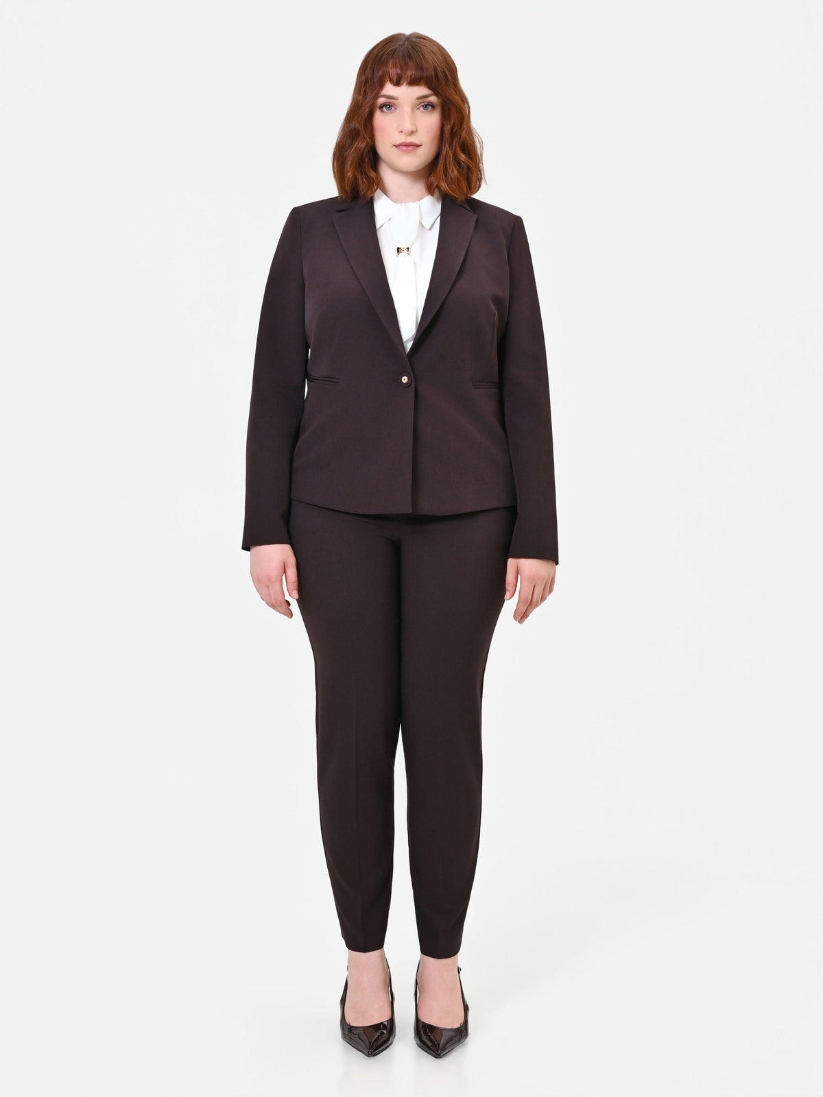 Giacca Curvy  monopetto moro marrone