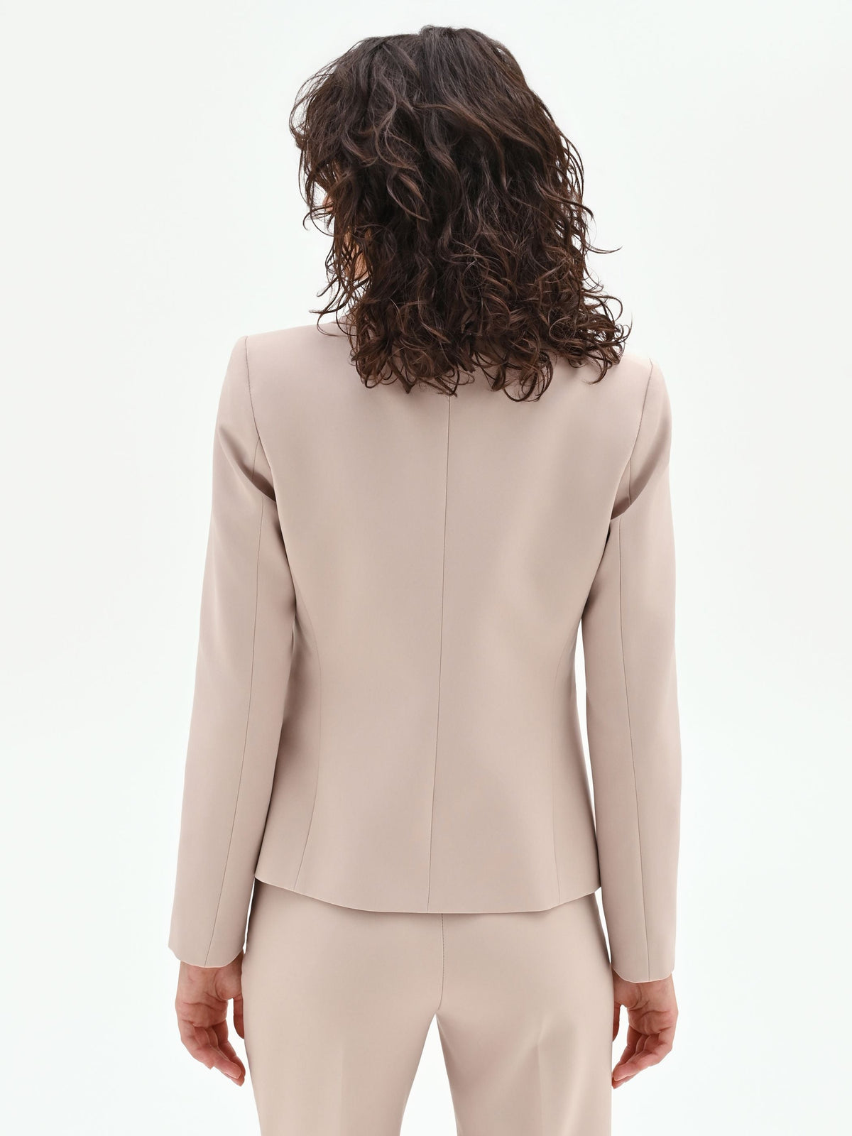 Giacca monopetto tortora beige