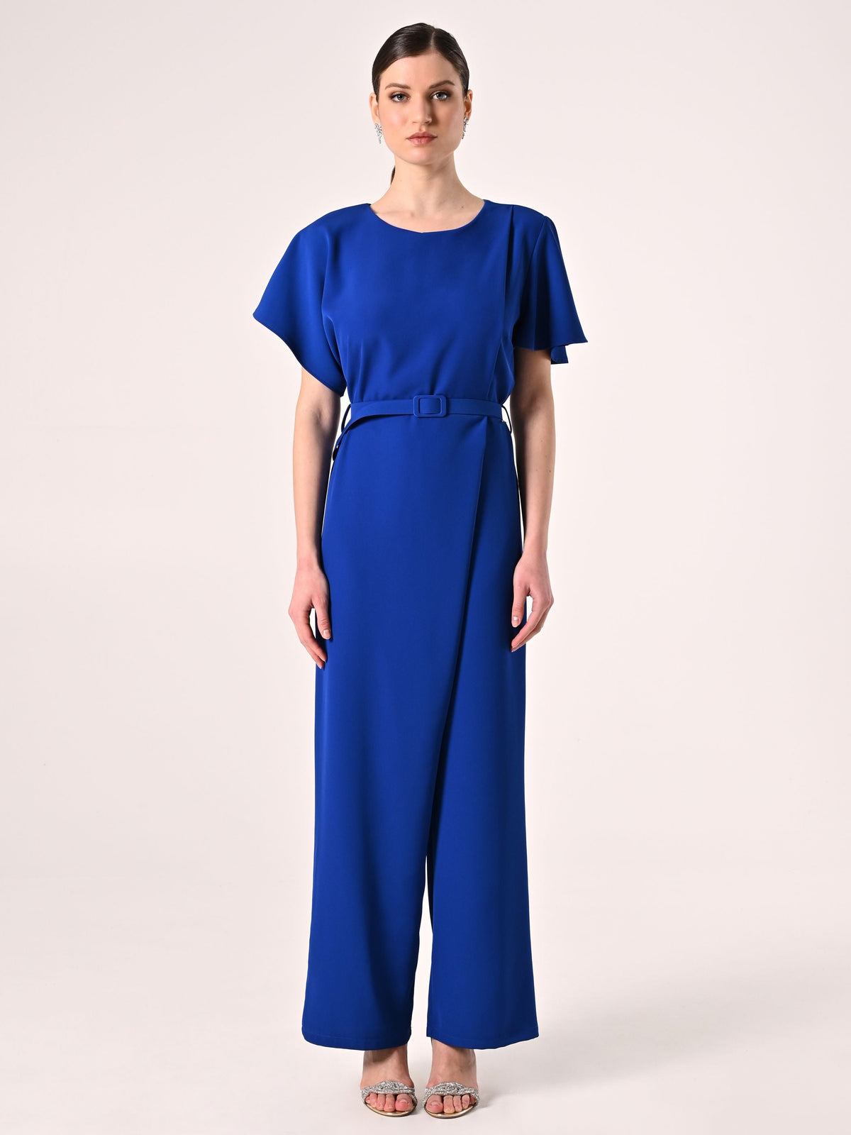 Tuta Blu Cina con Cintura Ricoprta