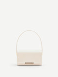 Pochette rigida beige effetto vernice