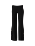 Pantaloni Palazzo in Scuba Mano Crepe Neri